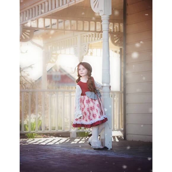 Persnickety Alexa White Lace Hem Leggings - Girls Size 8 - Picture 2 of 5